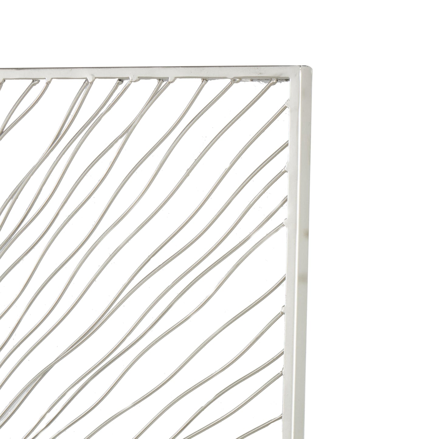 Set of 2 Metal Sunburst Wall Art Sculptures with Coiled Ribbon Design, Silver Decorative Wall Decor 22"x30"