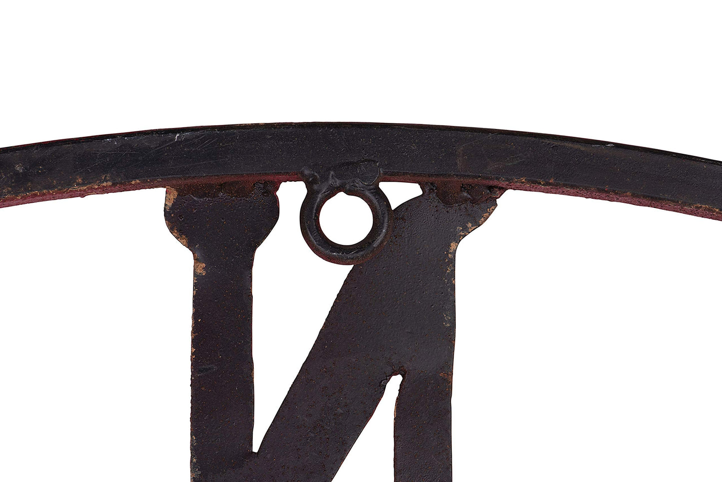 Distressed Red Metal Compass Wall Decor, Vintage Nautical Wall Art for Home or Office