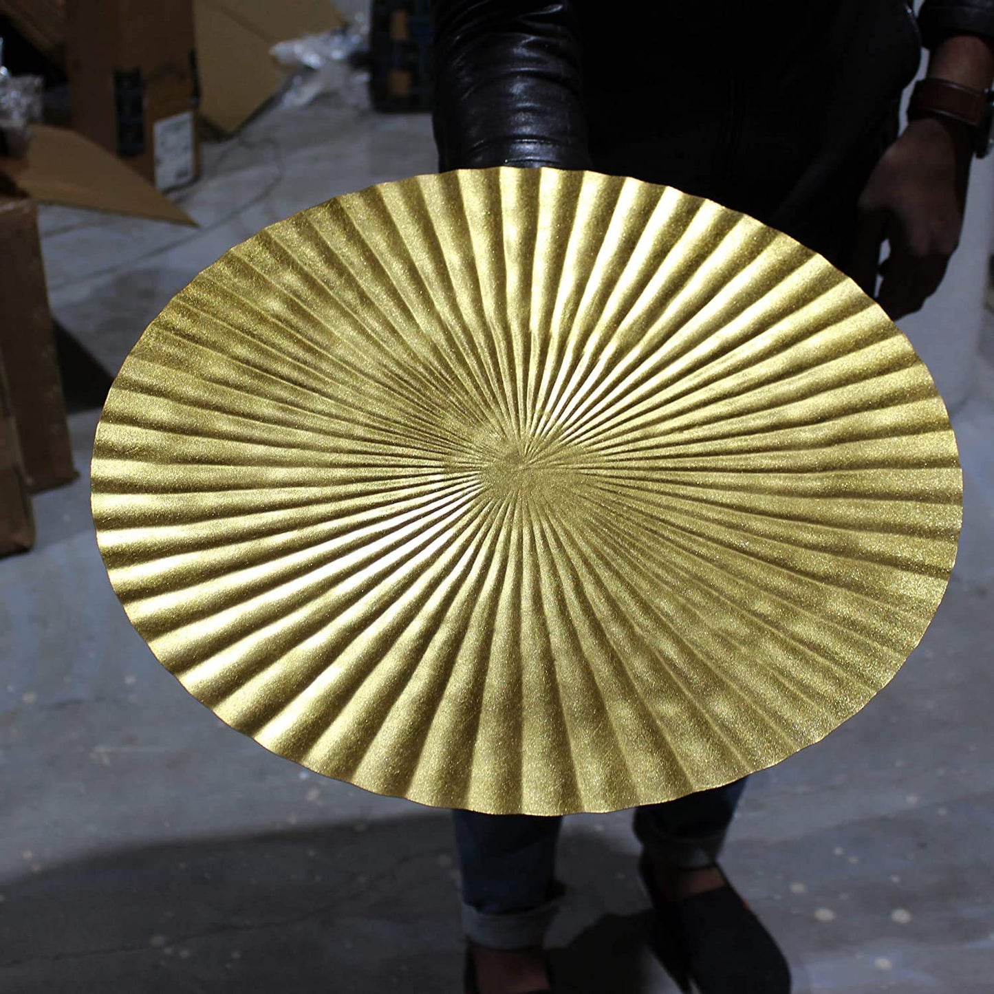 Metal Scroll Wall Art with Embossed Details, Gray Decorative Wall Sculpture for Living Room or Office 36"x36"