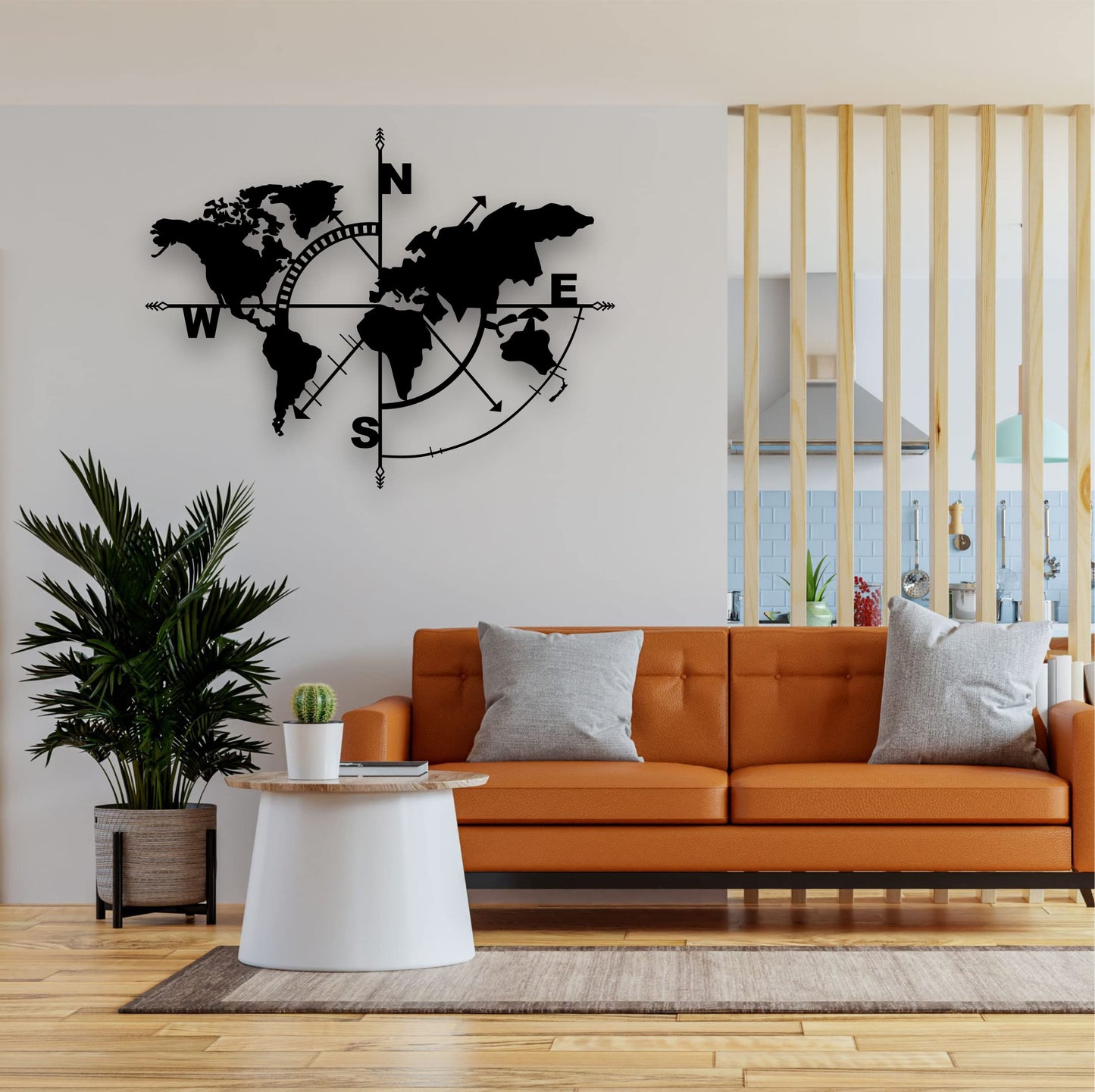Metal World Map Wall Art, Black Decorative Wall Sculpture for Home, Office, Bedroom or Living Room 47"x36"